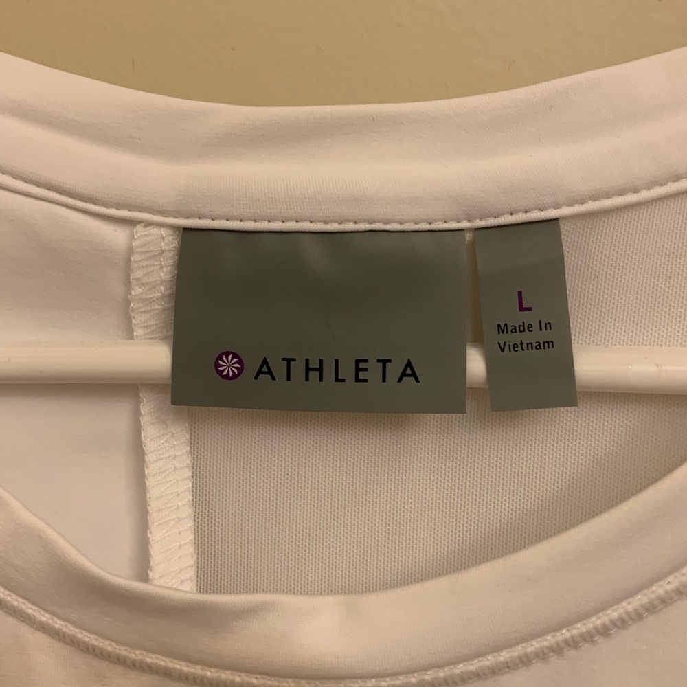 Athleta Crisscross Back White Tank - Picture 4 of 4